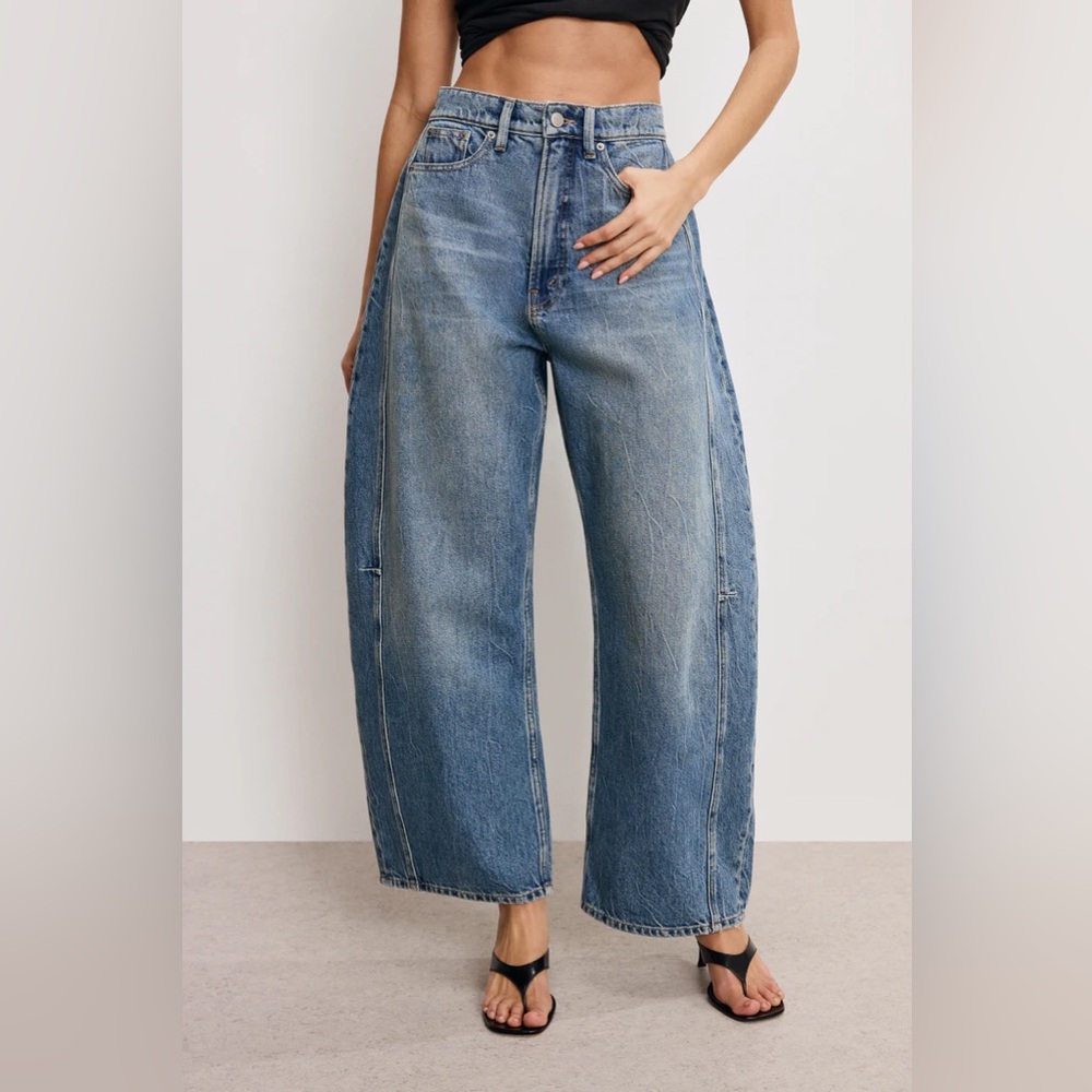 Good American Good Extreme Barrel Jeans